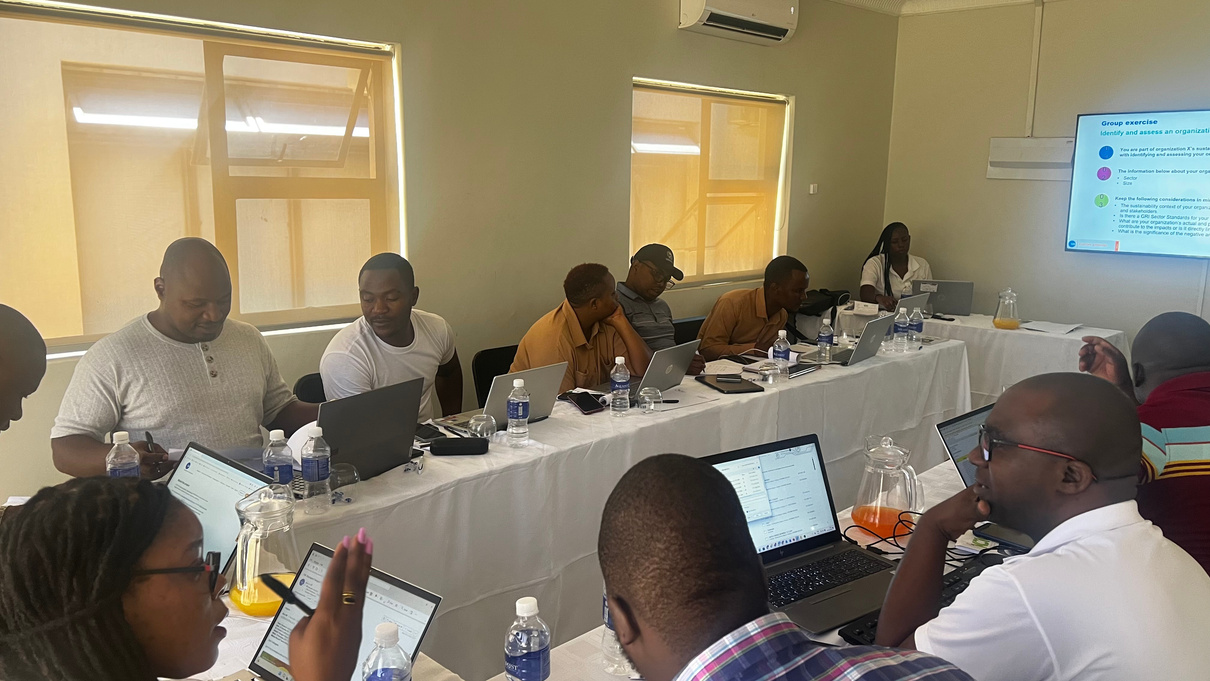 Participants working through practical exercises during a training session