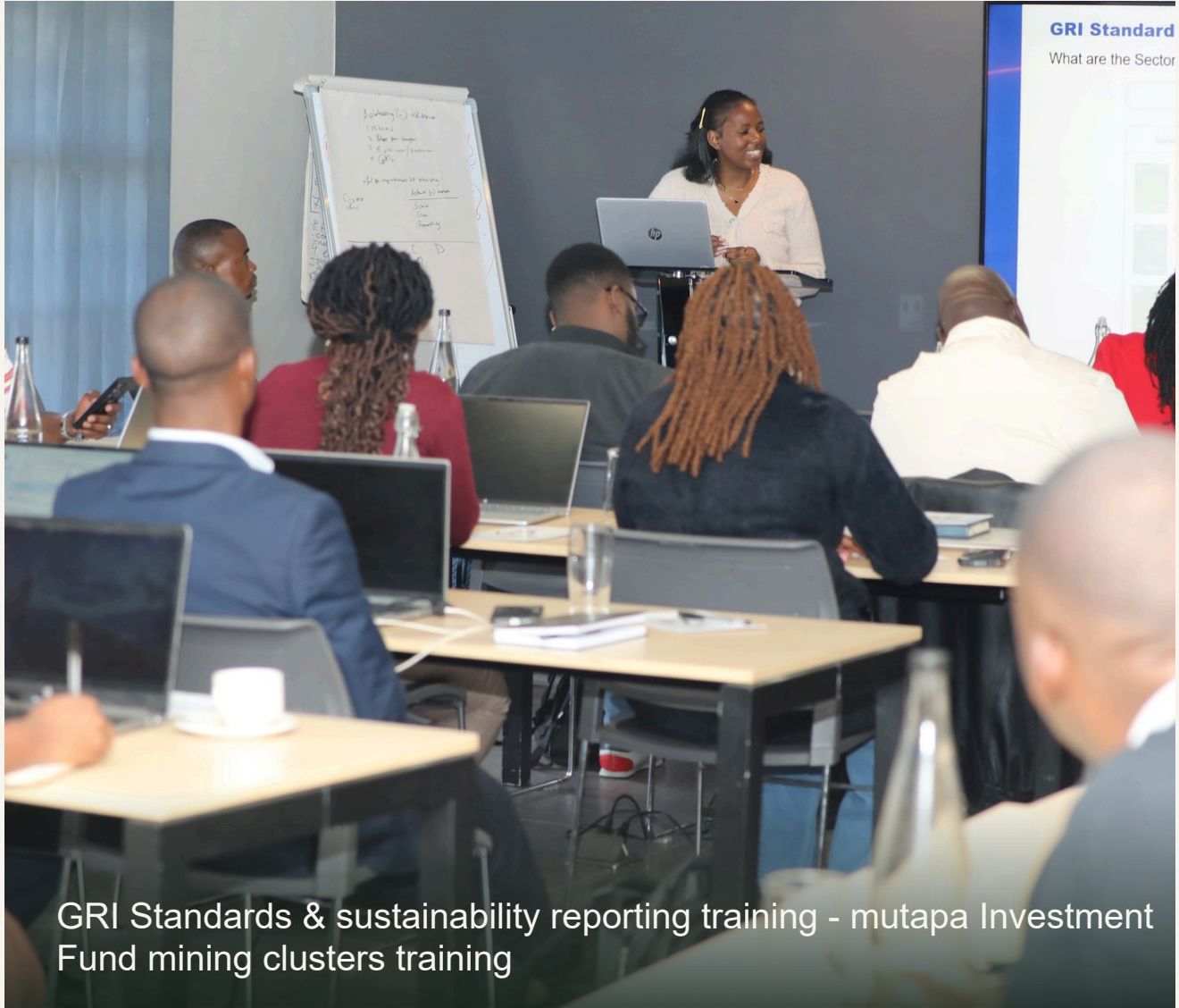 GRI Standards and sustainability reporting training with Mutapa Investment Fund mining clusters